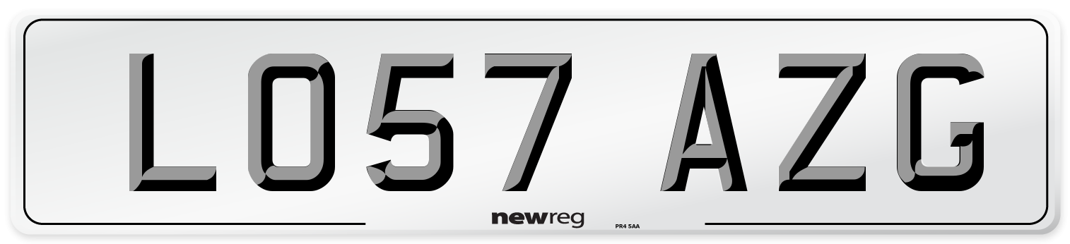 LO57 AZG Number Plate from New Reg